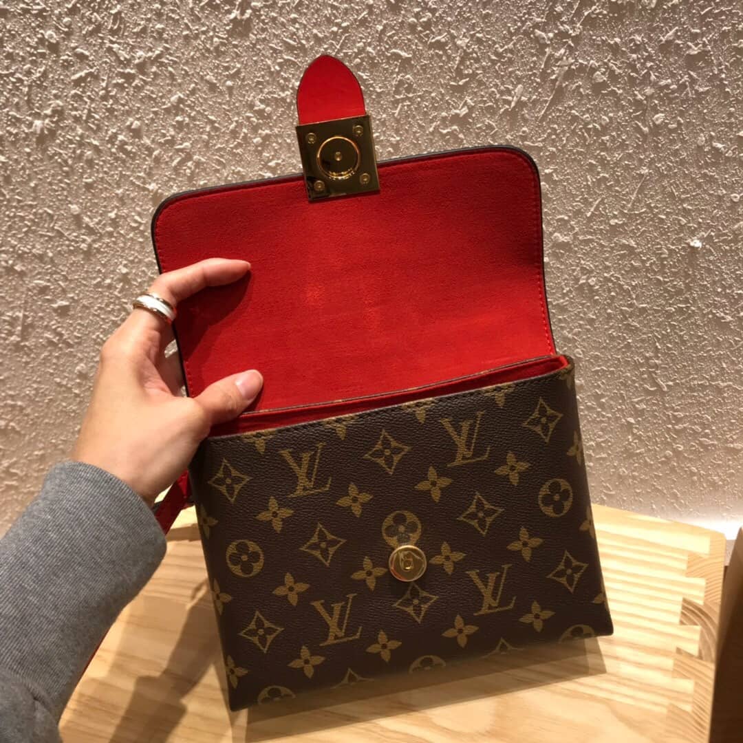 L0vis Vvtt0n Monogram Canvas Locky BB Bag Replica Red M44321
