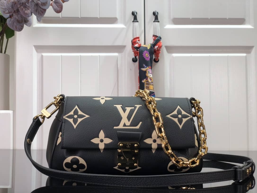 L0vis Vvtt0n Favorite Monogram Empreinte Leather Replica Shoulder Bag Black M45836