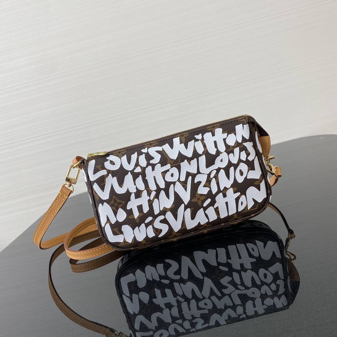 L0vis Vvtt0n Pochette Dupe 2001 Accessories Graffiti Monogram Bag M51980 White