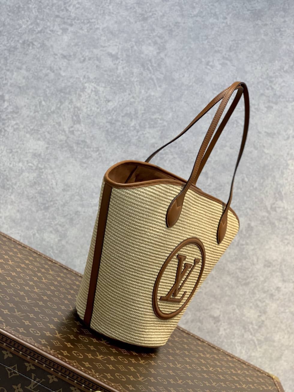 L0vis Vvtt0n Saint Jacques M59963 Replica Straw Shoulder Bag