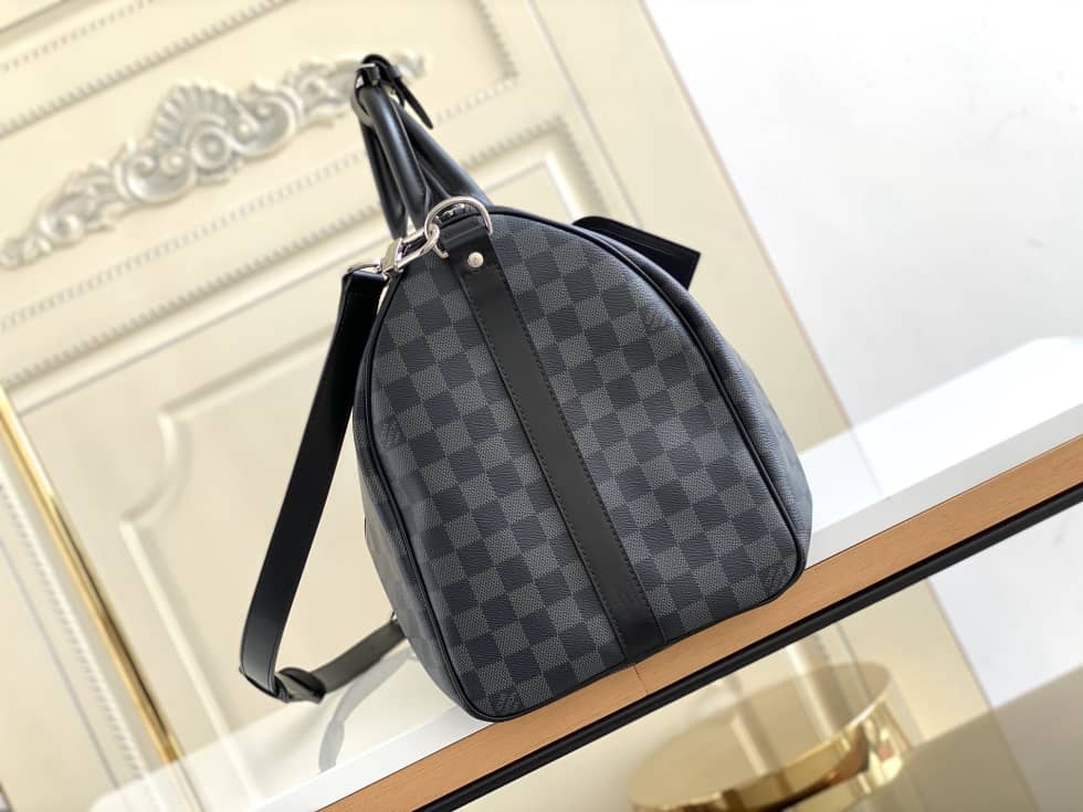 LV Duffle Bag Replica Monogram Keepall Bandouliere 45 Boston Bag Brown M41418