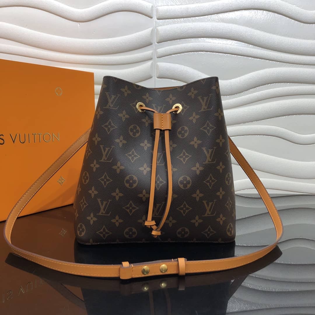 L0vis Vvtt0n Neonoe Replica Bucket Bag Brown Yellow M44020