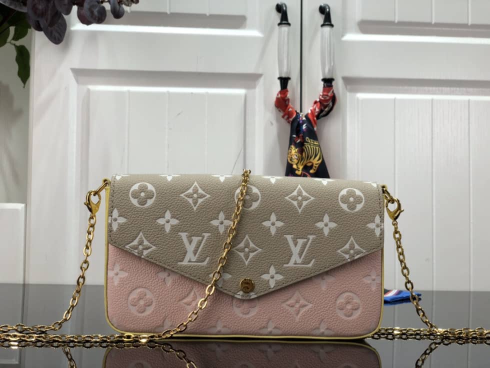 L0vis Vvtt0n Pochette Felicie Monogram Empreinte Pink Gery M81359 Replica