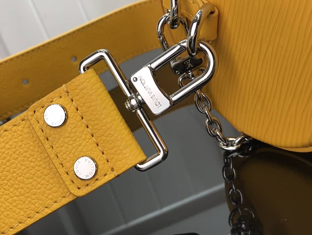 L0vis Vvtt0n Papillon Trunk Monogram Chain Replica Crossbody Bag Yellow M57835