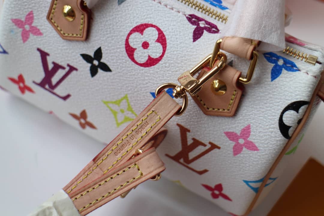 LV Duffle Bag Replica Monogram Multi Mini Speedy  White M92645