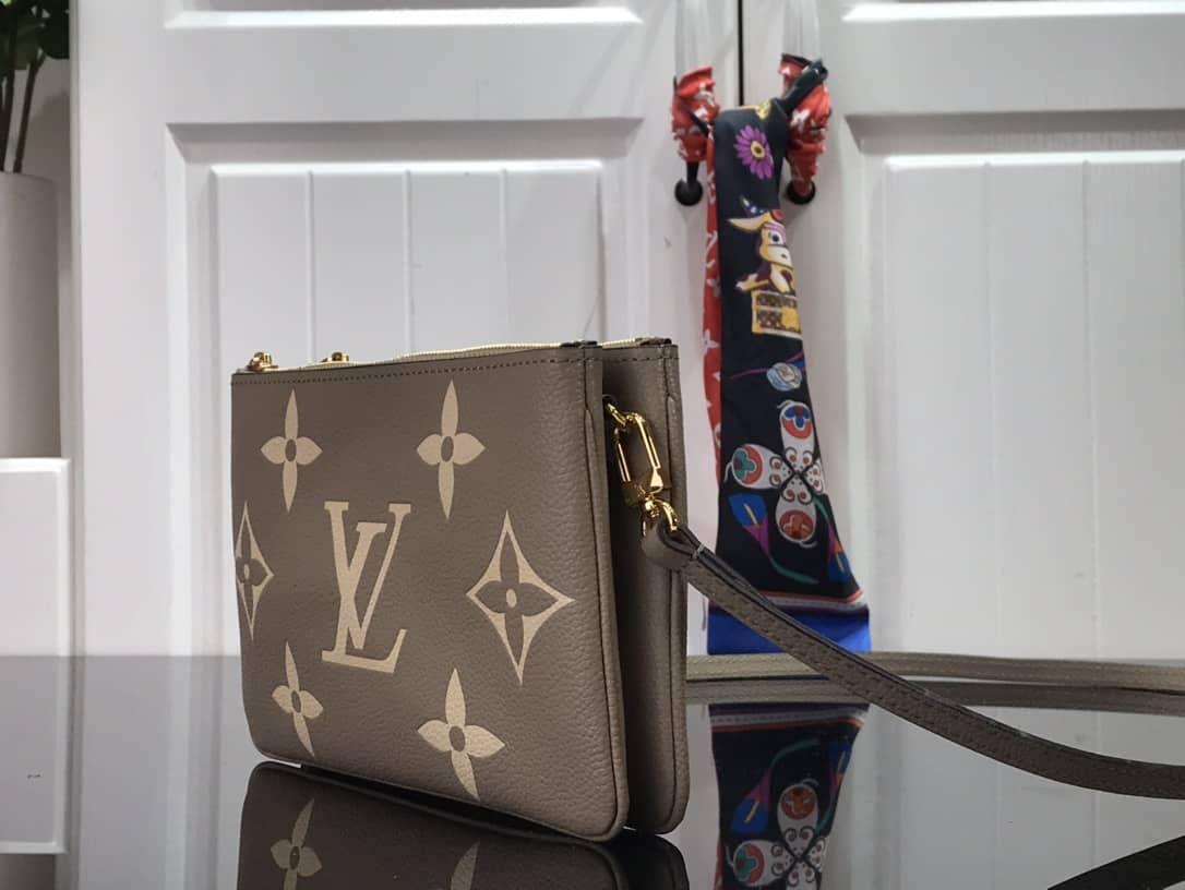 L0vis Vvtt0n Double Zip Monogram Empreinte Leather Replica Pochette M80084
