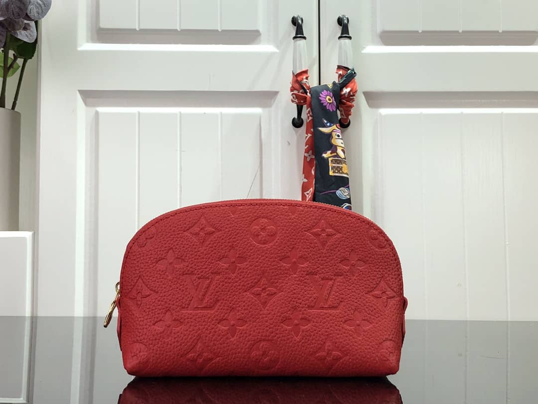 L0vis Vvtt0n Pochette Dupe Monogram Cosmetic Pouch  Red M47515