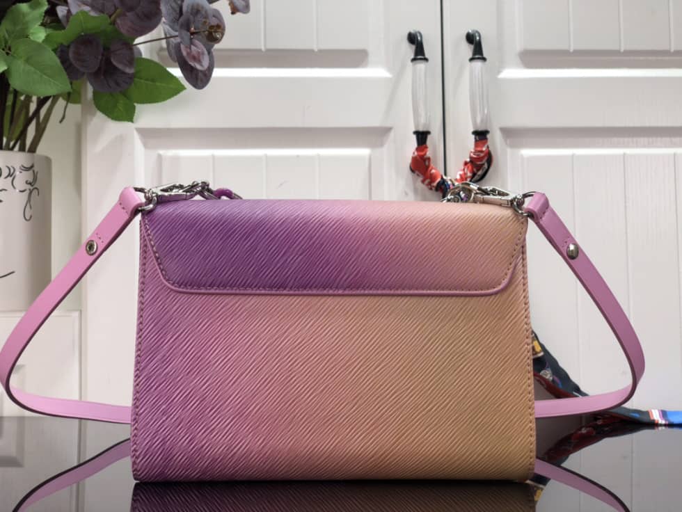 L0vis Vvtt0n Twist MM Gradient Epi Grained Cowhide Leather Orange M59894 Replica Crossbody Bag