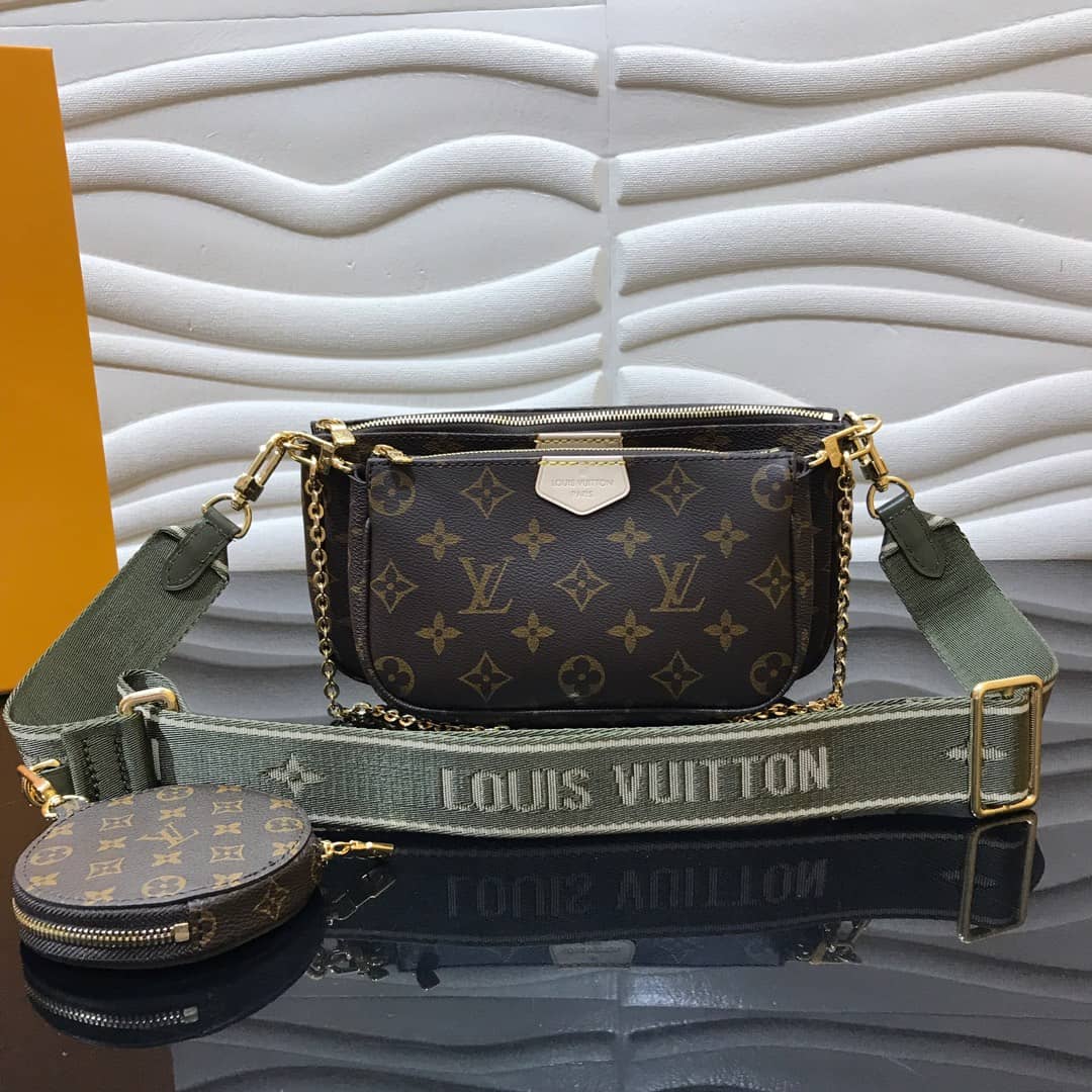 L0vis Vvtt0n Monogram Canvas Multi Pochette Replica Green M44823