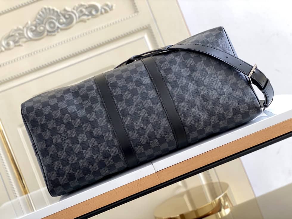 LV Duffle Bag Replica Monogram Keepall Bandouliere 45 Boston Bag Brown M41418