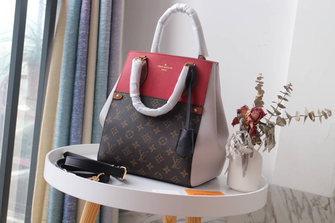 L0vis Vvtt0n Monogram Fold MM 2way Tote Replica Red M45409
