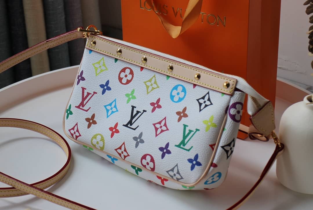 L0vis Vvtt0n Pochette Dupe Monogram Multi Accessoires  Pouch White M92649