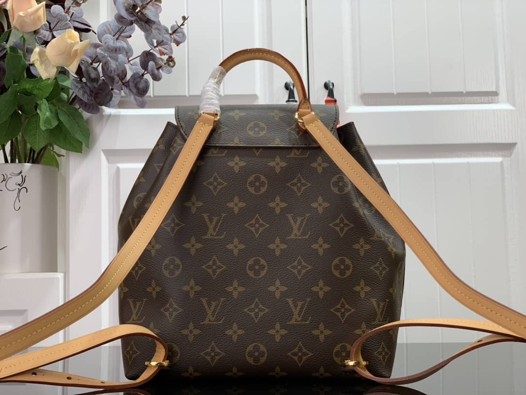L0vis Vvtt0n Ann Platt Montsouris PM Noir Leather Replica Backpack Brown M45205