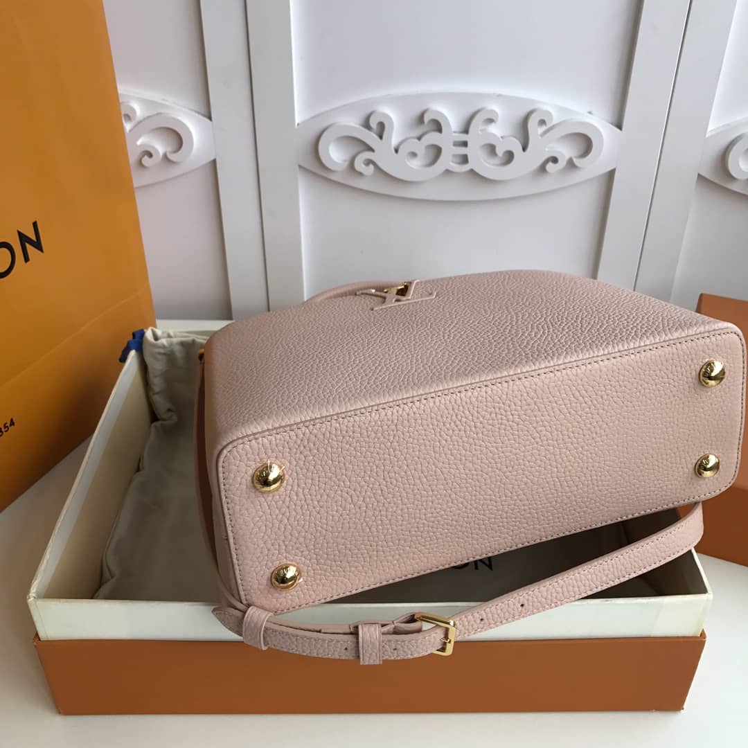 L0vis Vvtt0n Capucines Taurillon Leather BB Bag Replica Pink M52451