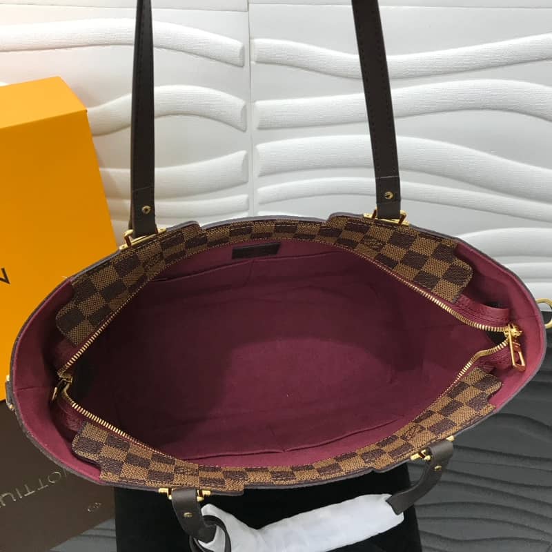 L0vis Vvtt0n Jersey Damier Ebene Canvas Magnolia Bag Replica Purple N44041