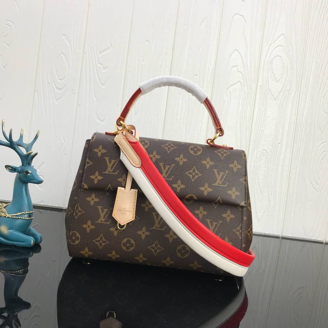 L0vis Vvtt0n Cluny BB Monogram Canvas Shoulder Handbag Replica Red M42738