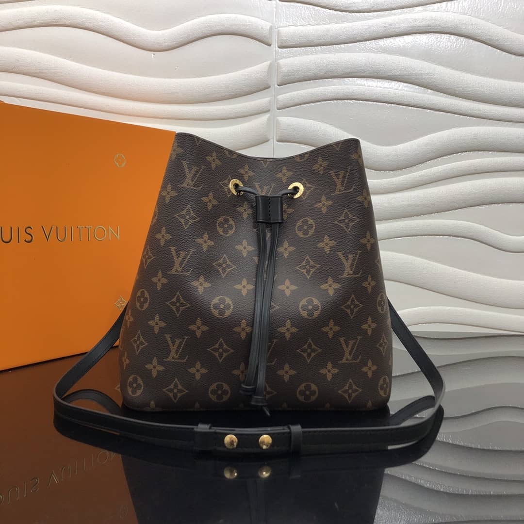 L0vis Vvtt0n Neonoe Replica Bucket Bag Brown Black M44020