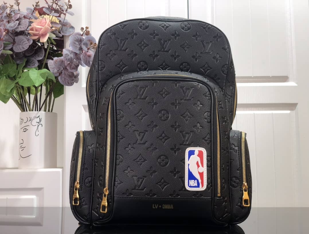 L0vis Vvtt0n x NBA Basket Replica Backpack Grain Leather Monogram Black M57972