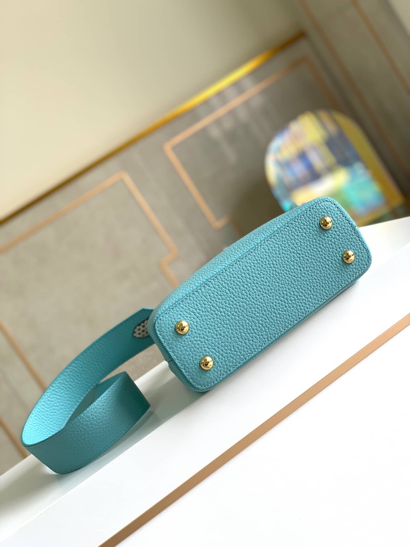 L0vis Vvtt0n Capucines Mini Replica Bag Blue M55921