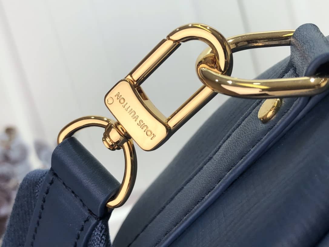 L0vis Vvtt0n x Nigo Keepall XS Leather Monogram Denim Bag Replica Blue M81011