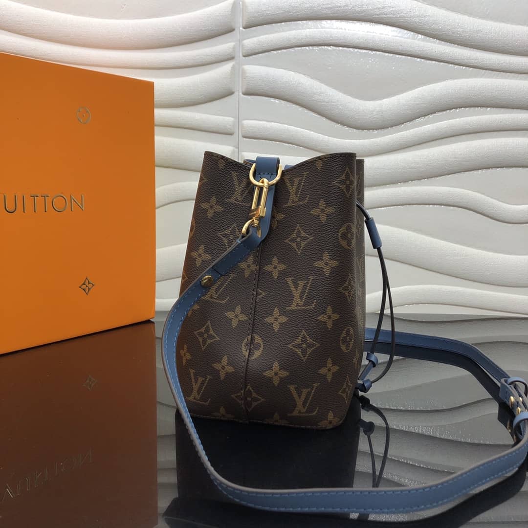 L0vis Vvtt0n Noe Monogram Canvas Replica Bucket Bag Blue