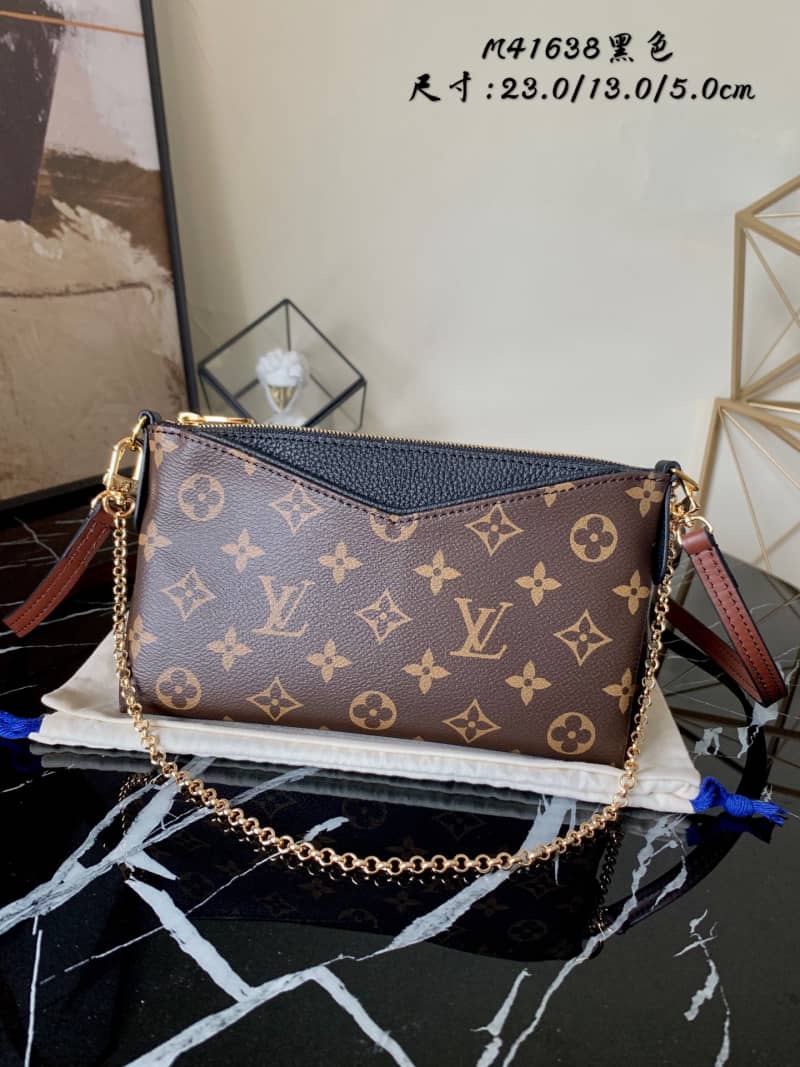 L0vis Vvtt0n Pallas Replica Clutch Monogram 2way Black M41638