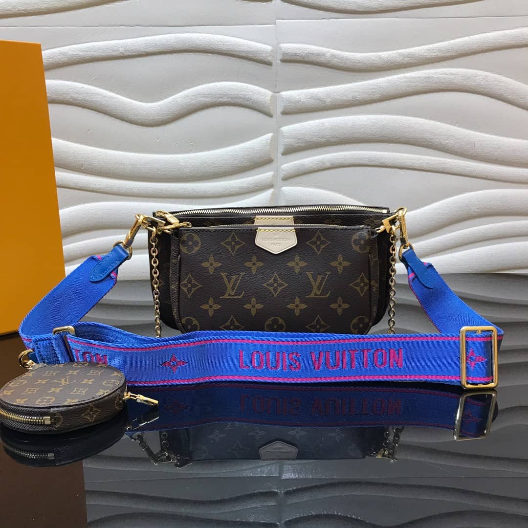 L0vis Vvtt0n Monogram Canvas Multi Pochette Replica Blue M44823