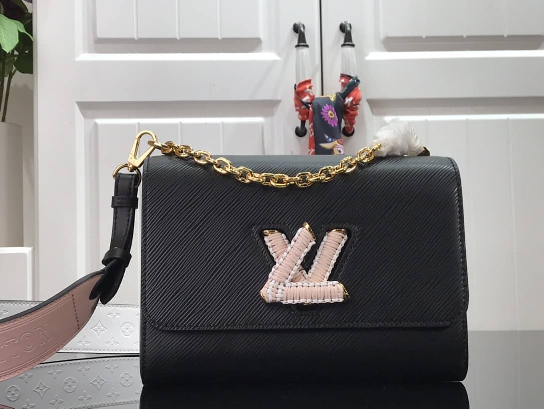 L0vis Vvtt0n Epi leather Twist MM Replica Handbag Black M57667