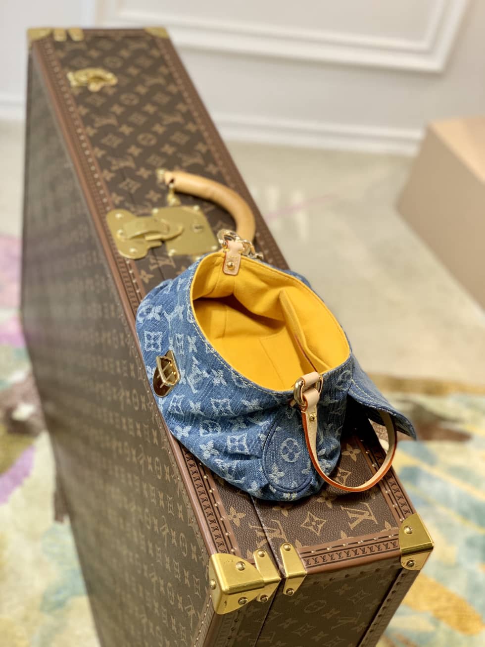L0vis Vvtt0n Mini Pleaty Denim Blue M95050 Replica Shoulder Bag