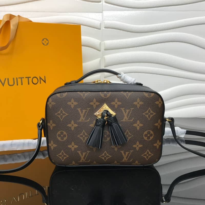 L0vis Vvtt0n Saintonge Monogram Canvas Replica Shoulder Bag Black M43557