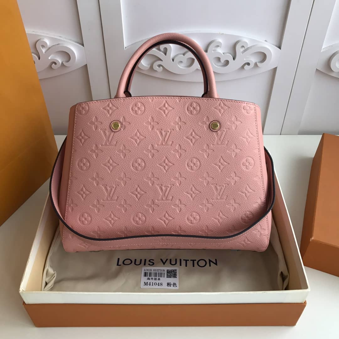 L0vis Vvtt0n Monogram Montaigne MM Shoulder Bag Replica Pink M41048