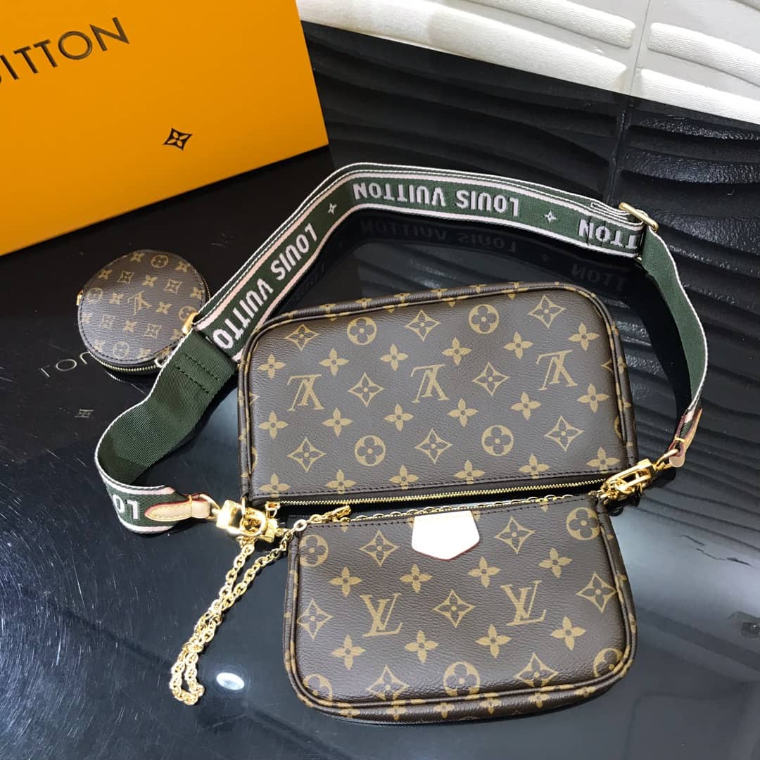 L0vis Vvtt0n Monogram Canvas Multi Pochette Replica Green M44823