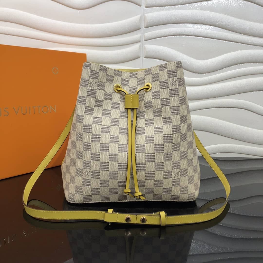 L0vis Vvtt0n Neonoe Replica Bucket Bag Beige Yellow M44020