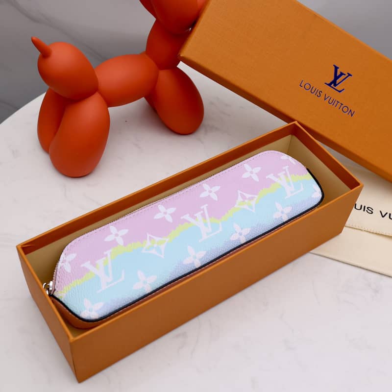 L0vis Vvtt0n Pencil Pouch Elizabeth Monogram Canvas Replica Blue GI0009