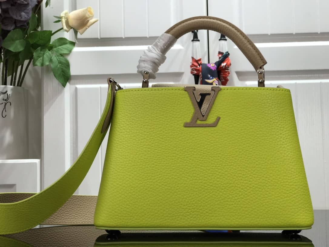 L0vis Vvtt0n Capucines Mini Taurillon Leather Replica Bag Green M57520