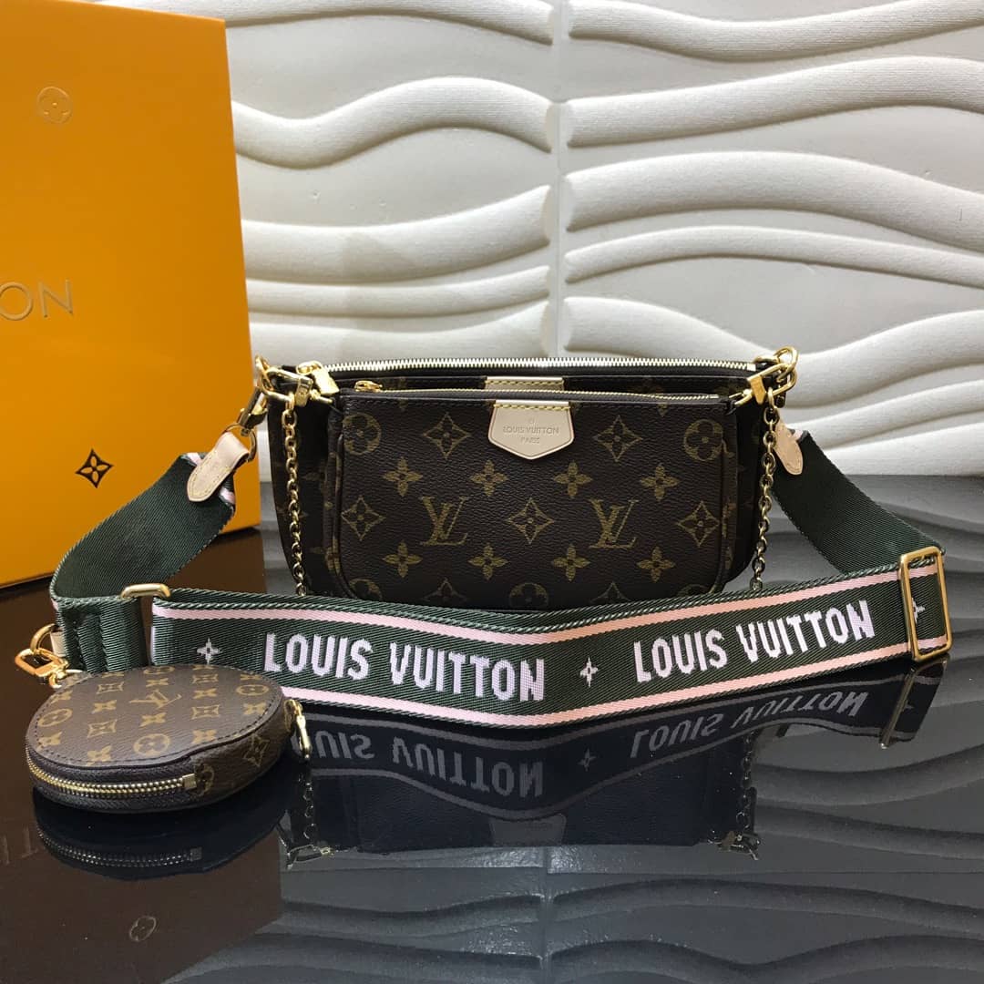 L0vis Vvtt0n Monogram Canvas Multi Pochette Replica Green M44823