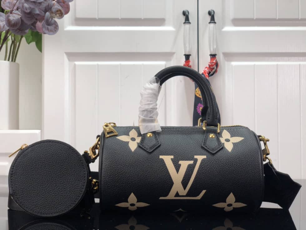 L0vis Vvtt0n Papillon BB Bicolour Monogram Empreinte Leather M46031 Replica Shoulder Bag