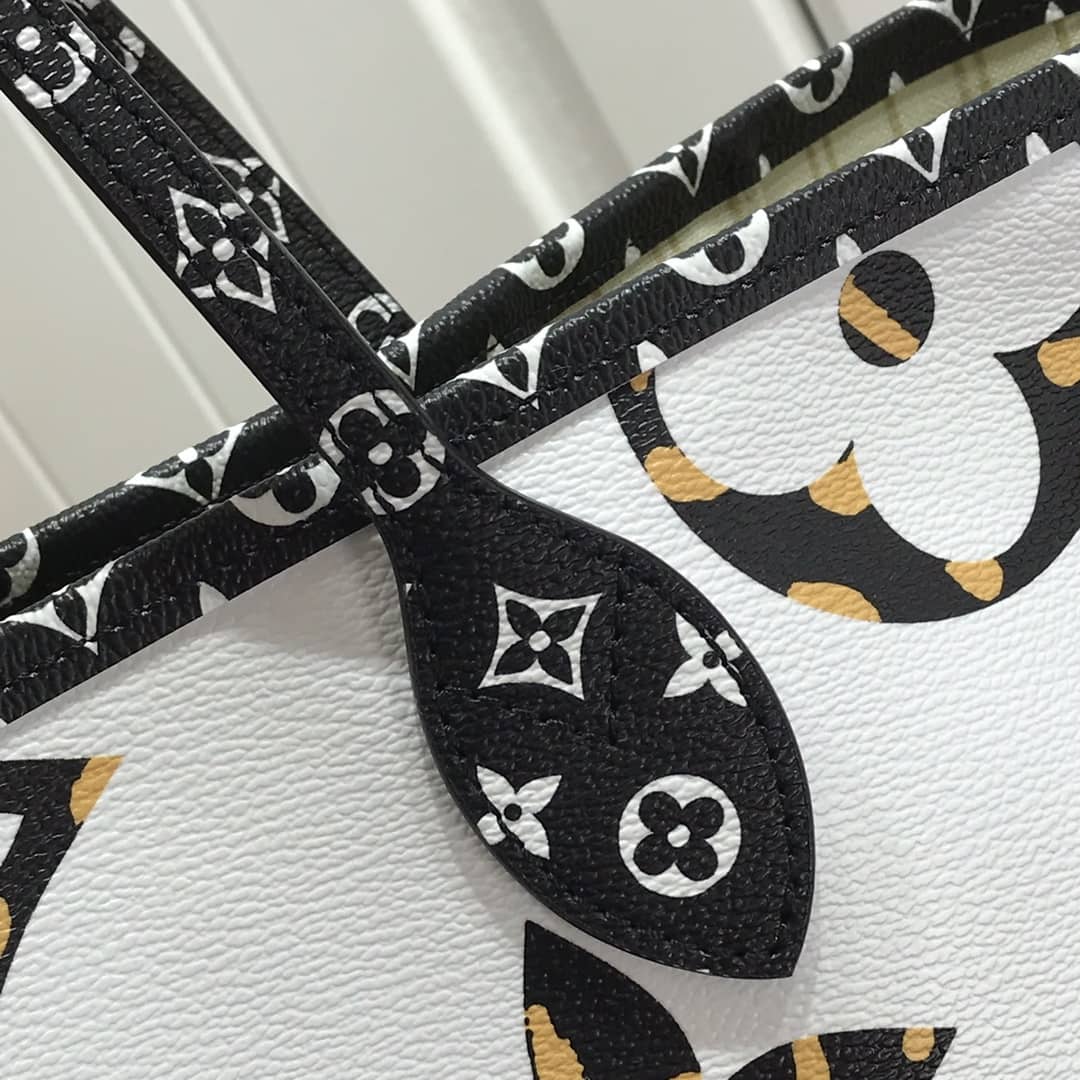 L0vis Vvtt0n Monogram Canvas Neverfull MM Bag Replica White M41177