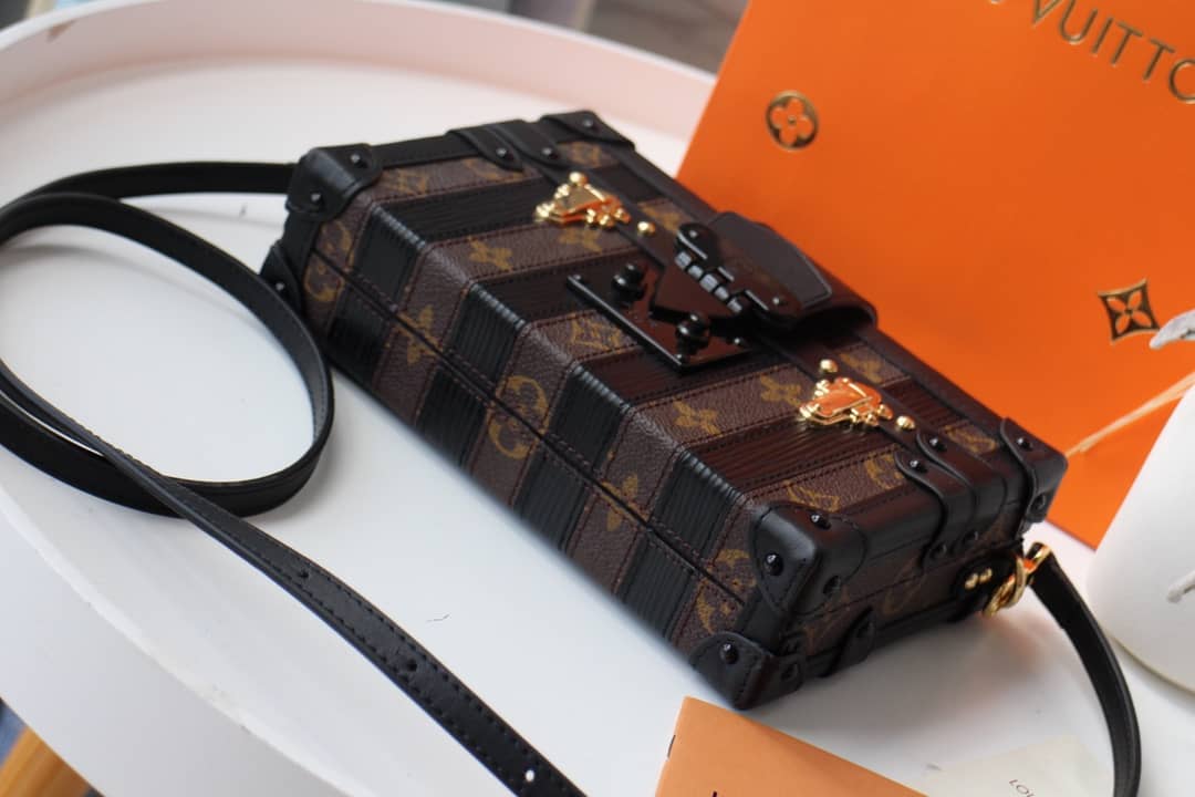 L0vis Vvtt0n Petite Malle Monogram Canvas Replica Bag Brown M40273