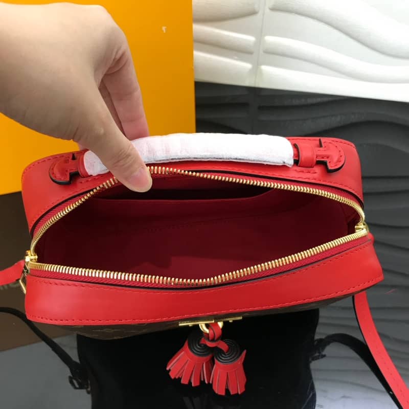 L0vis Vvtt0n Saintonge Monogram Canvas Replica Shoulder Bag Red M43557