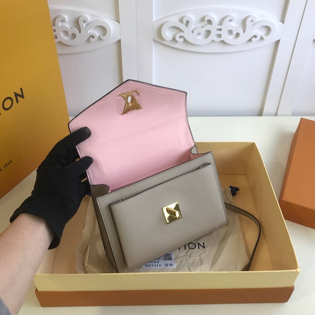 L0vis Vvtt0n MyLockMe BB Calf Chain Replica  Shoulder Bag Apricot M51418