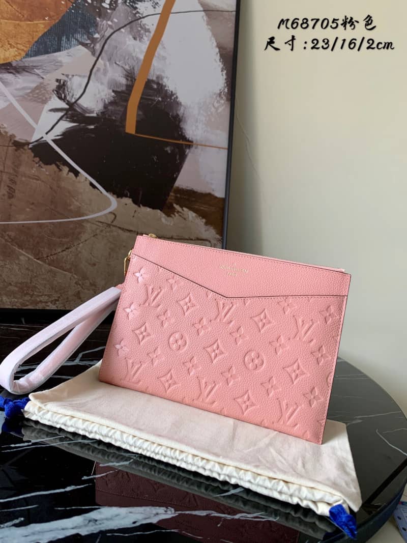 L0vis Vvtt0n Pochette Melanie MM Monogram Empreinte Replica Clutch Pink M68705