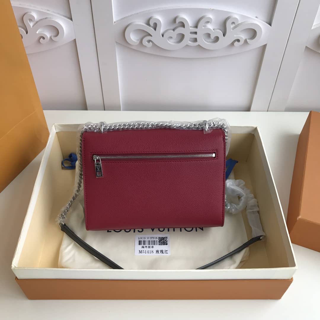 L0vis Vvtt0n MyLockMe BB Calf Chain Replica Shoulder Bag Red White M51418