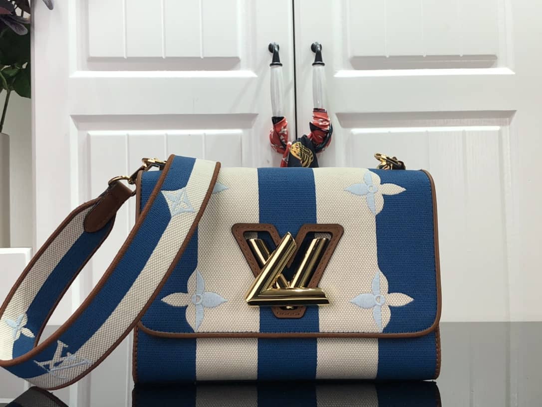 L0vis Vvtt0n Embroidered Canvas Calf Leather Twist MM Replica Bag M57659
