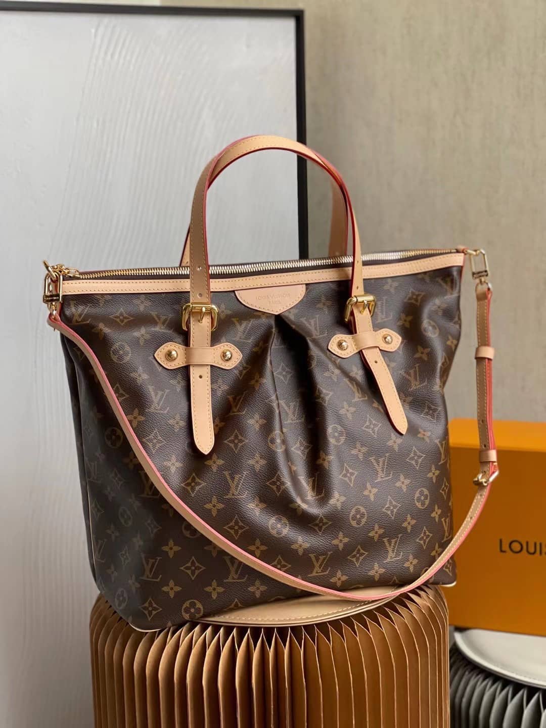 L0vis Vvtt0n Palermo GM Canvas Brown M40146 Replica Shoulder Bag