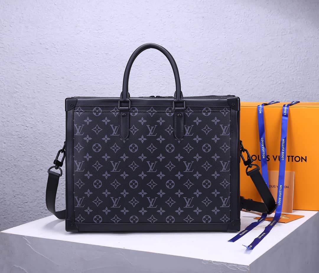 L0vis Vvtt0n Monogram Soft Trunk Replica Briefcase Laptop Bag Black M44952