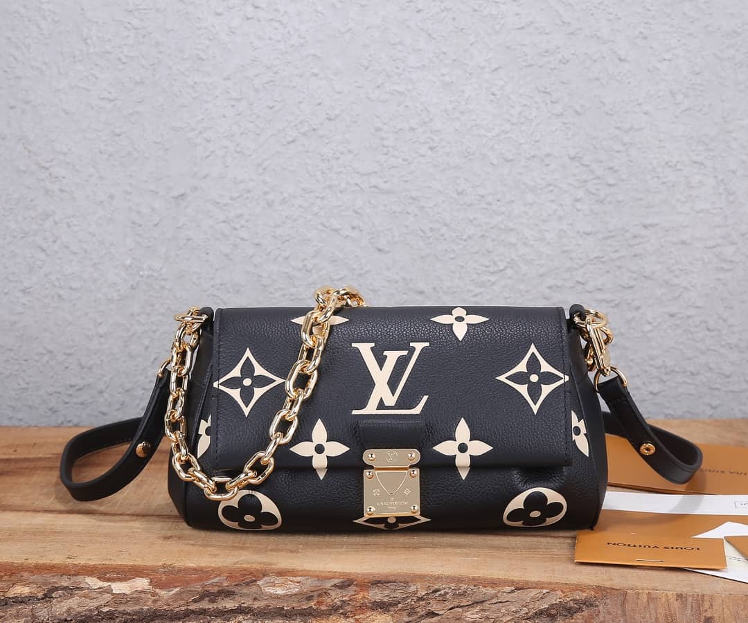 L0vis Vvtt0n Favorite Shoulder Monogram Empreinte Replica Leather Bag Black M45836