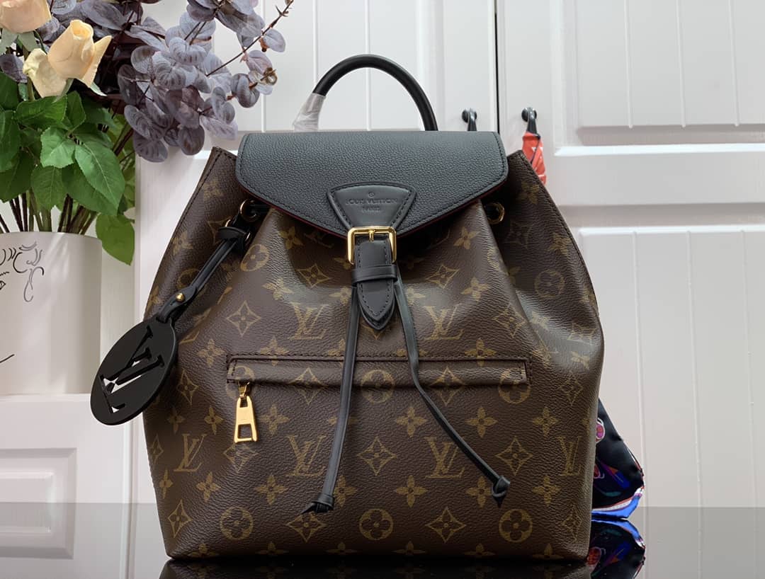 L0vis Vvtt0n Montsouris PM Noir Monogram Replica Backpack M45515