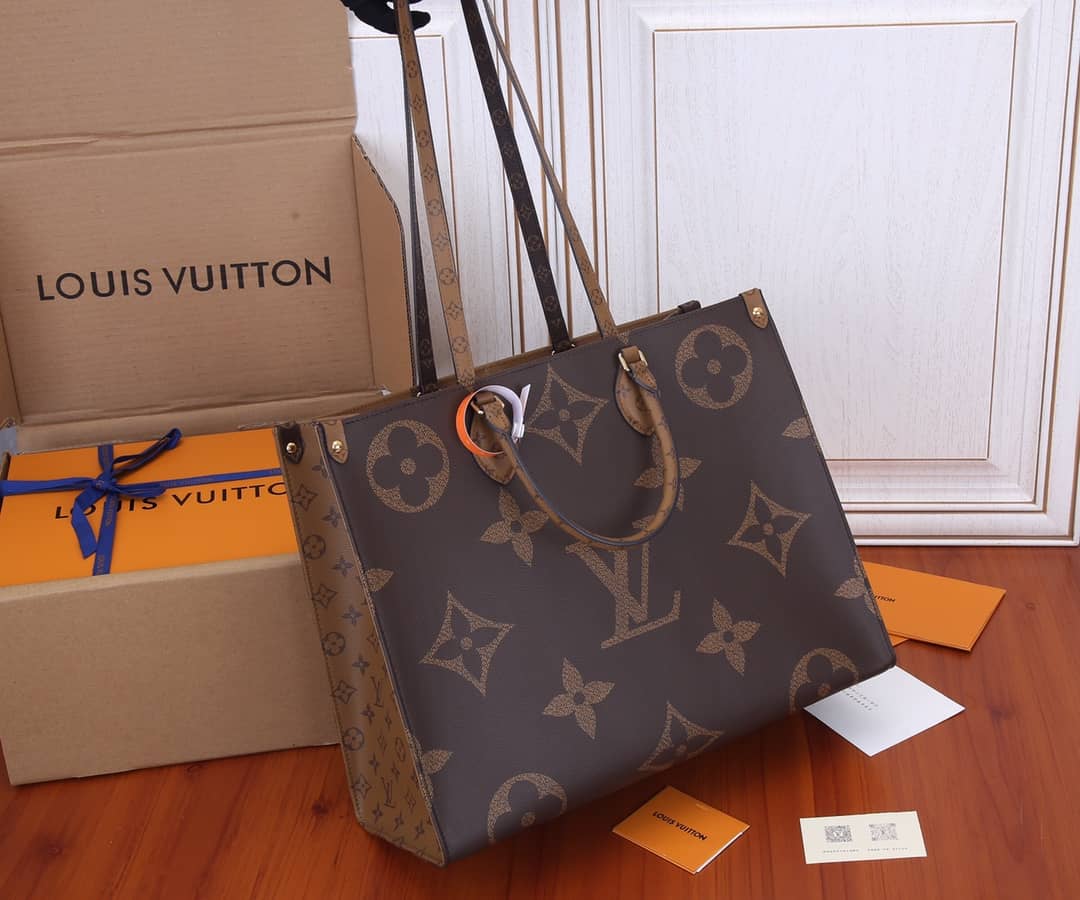 L0vis Vvtt0n Reversible Monogram Onthego 2way Brown Coated Replica Tote