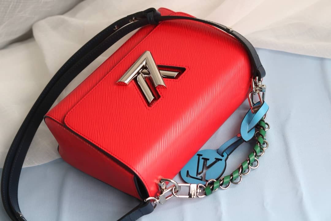 LV Tote Dupe Twist MM Crossbody Bag Replica Red M50305
